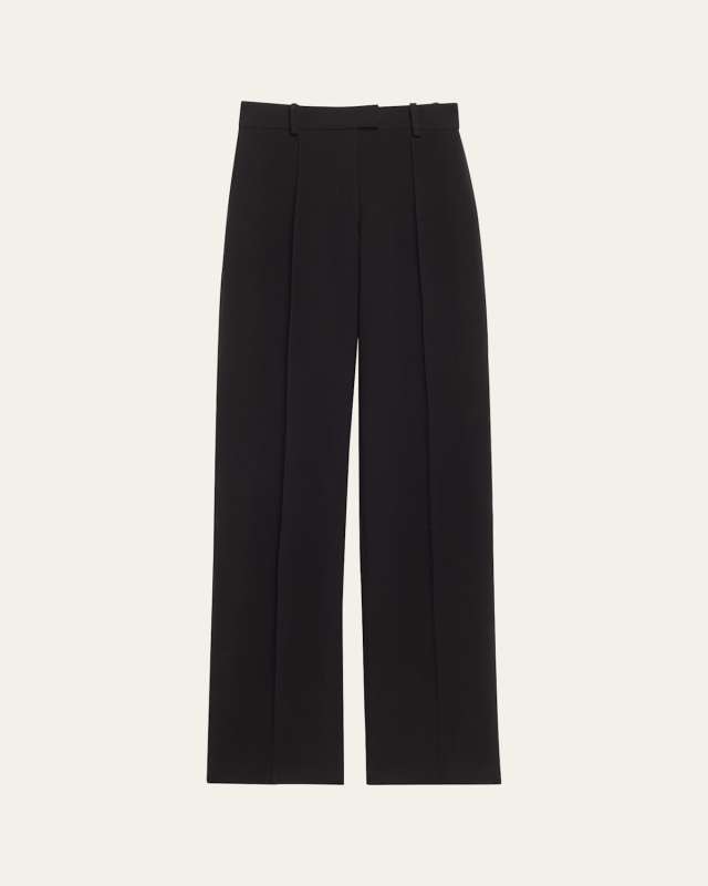 The Jax Straight Leg Wool Trousers